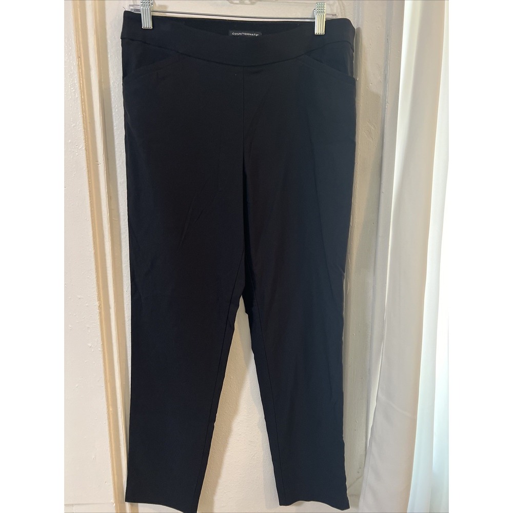 Counterparts Women's Black Slacks Size 10 Straight Leg